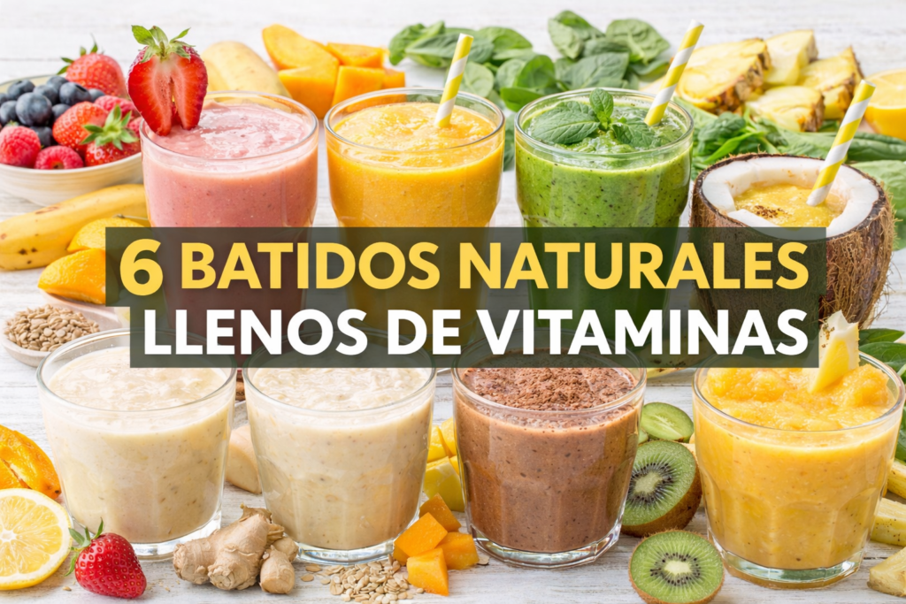 6 batidos naturales llenos de vitaminas para empezar el día con más energía