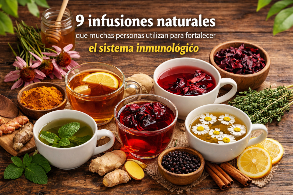 9 infusiones naturales que muchas personas utilizan para fortalecer el sistema inmunológico
